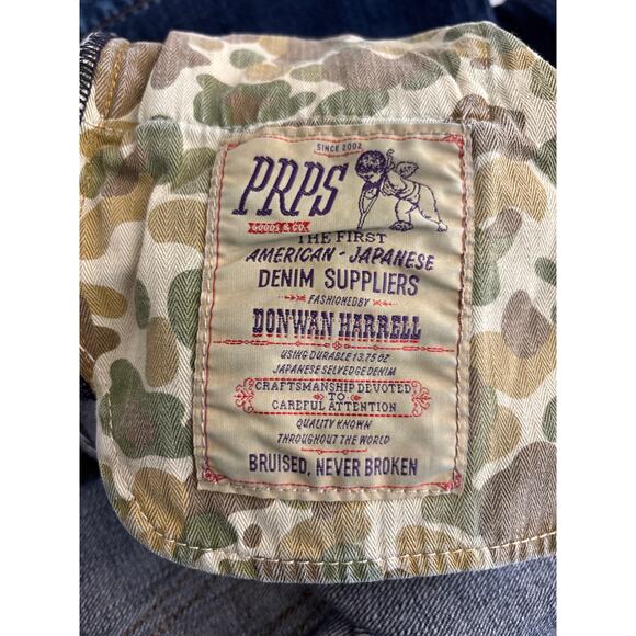 PRPS Japanese Selvedge Denim Jeans 30x32 Dark Wash Raw Slim Fit Premium Rigid - Picture 5 of 13